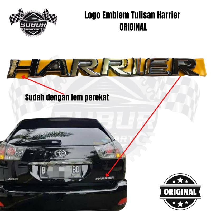 Logo Emblem Bagasi Tulisan Harrier Original Lazada Indonesia