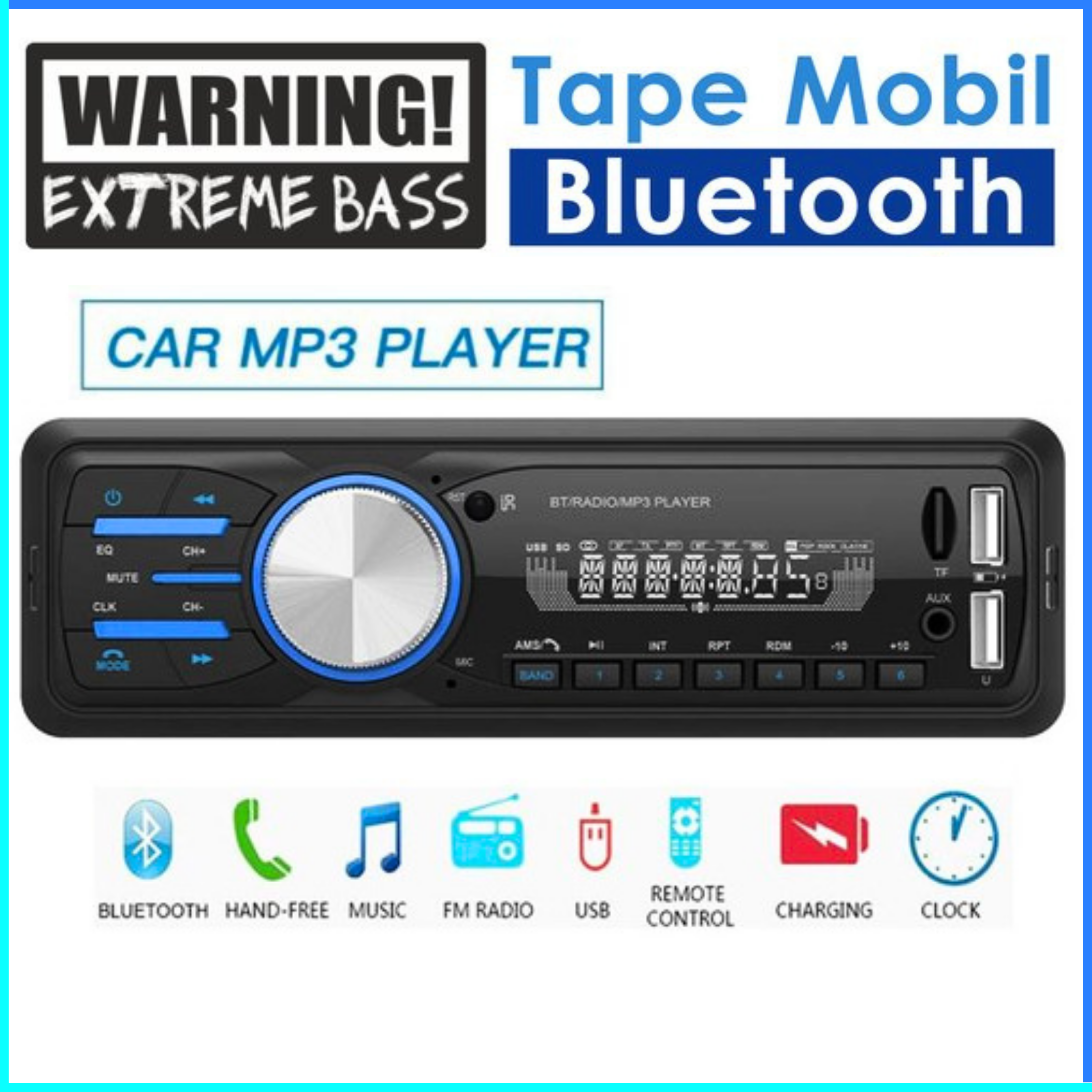 COD Taffware Tape Audio Mobil MP3 Player Bluetooth Wireless 12V MP3 530 ...