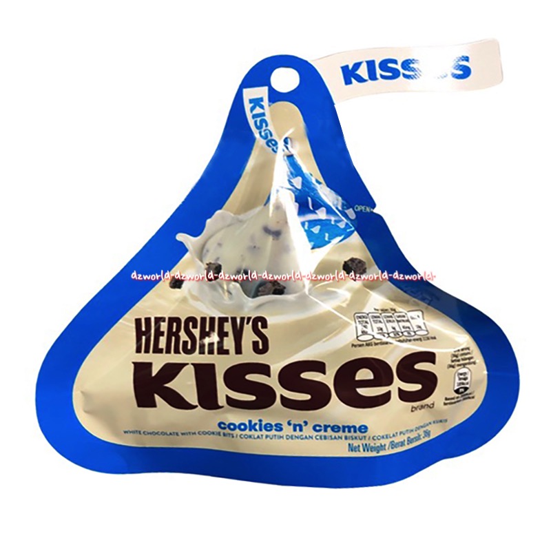 Hershey's Kisses 36gr Cookies N Creme Chocolate With Almond Coklat
