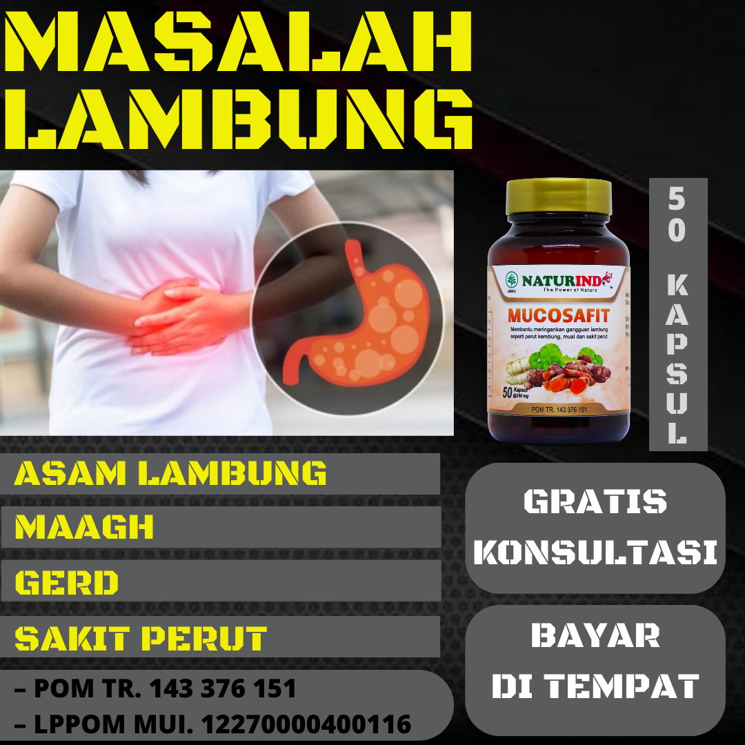 MUCOSAFIT obat asam lambung herbal maag gerd sakit perut mual mules ...