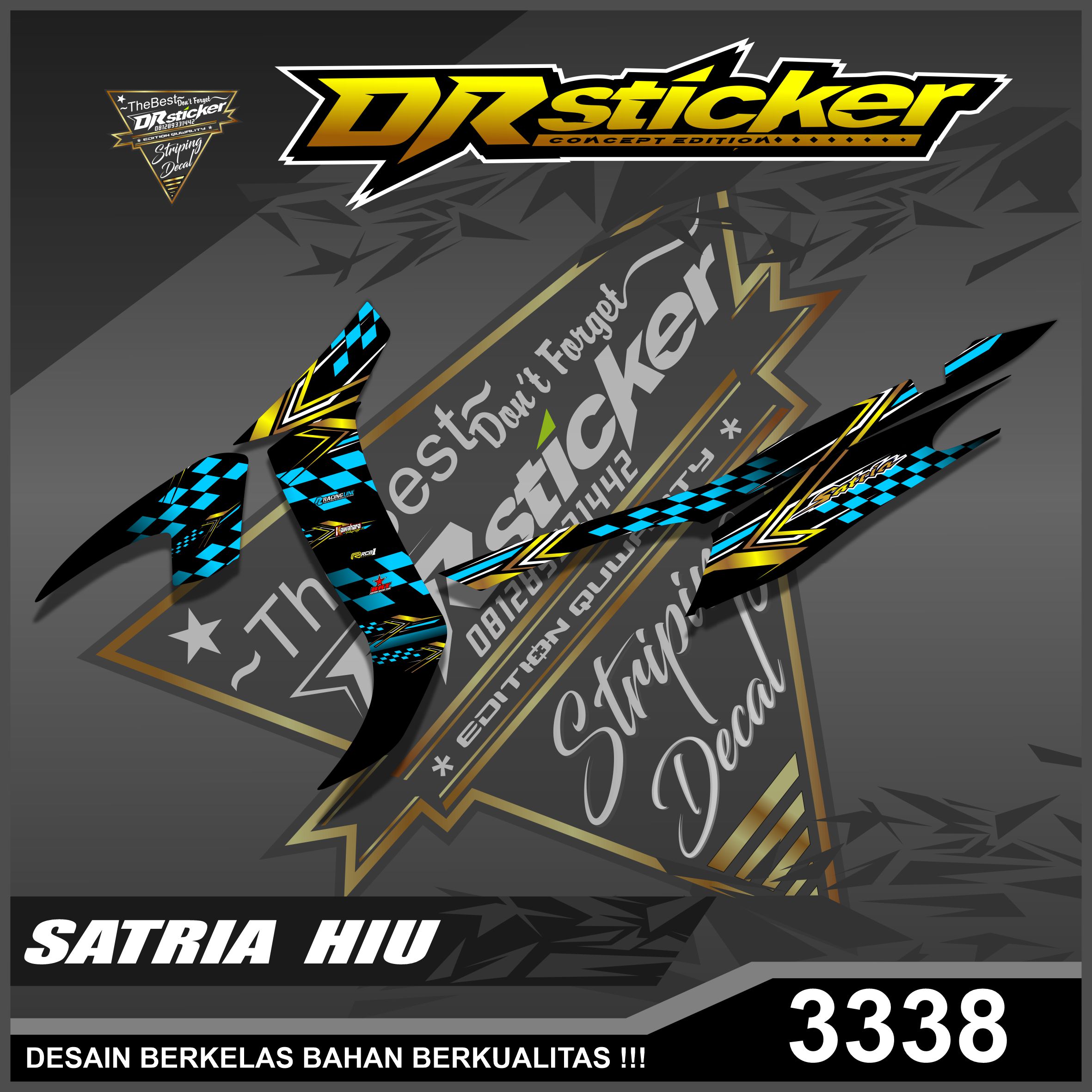 3338 STRIPING STIKER SUZUKI SATRIA HIU OLD DESAIN RACING SEMI FULL ...