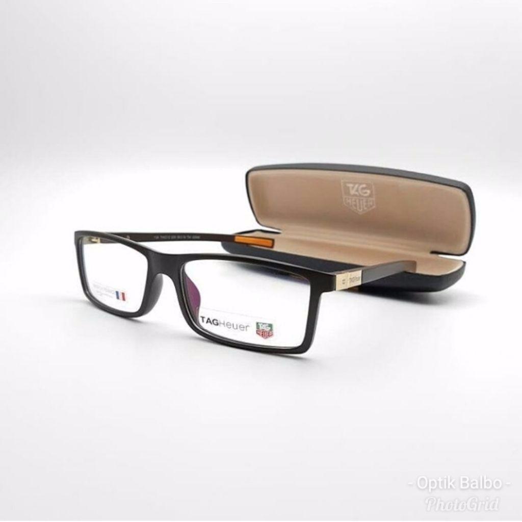 Tag heuer frame kacamata gratis lensa anti radiasi minus/plus/cylinder