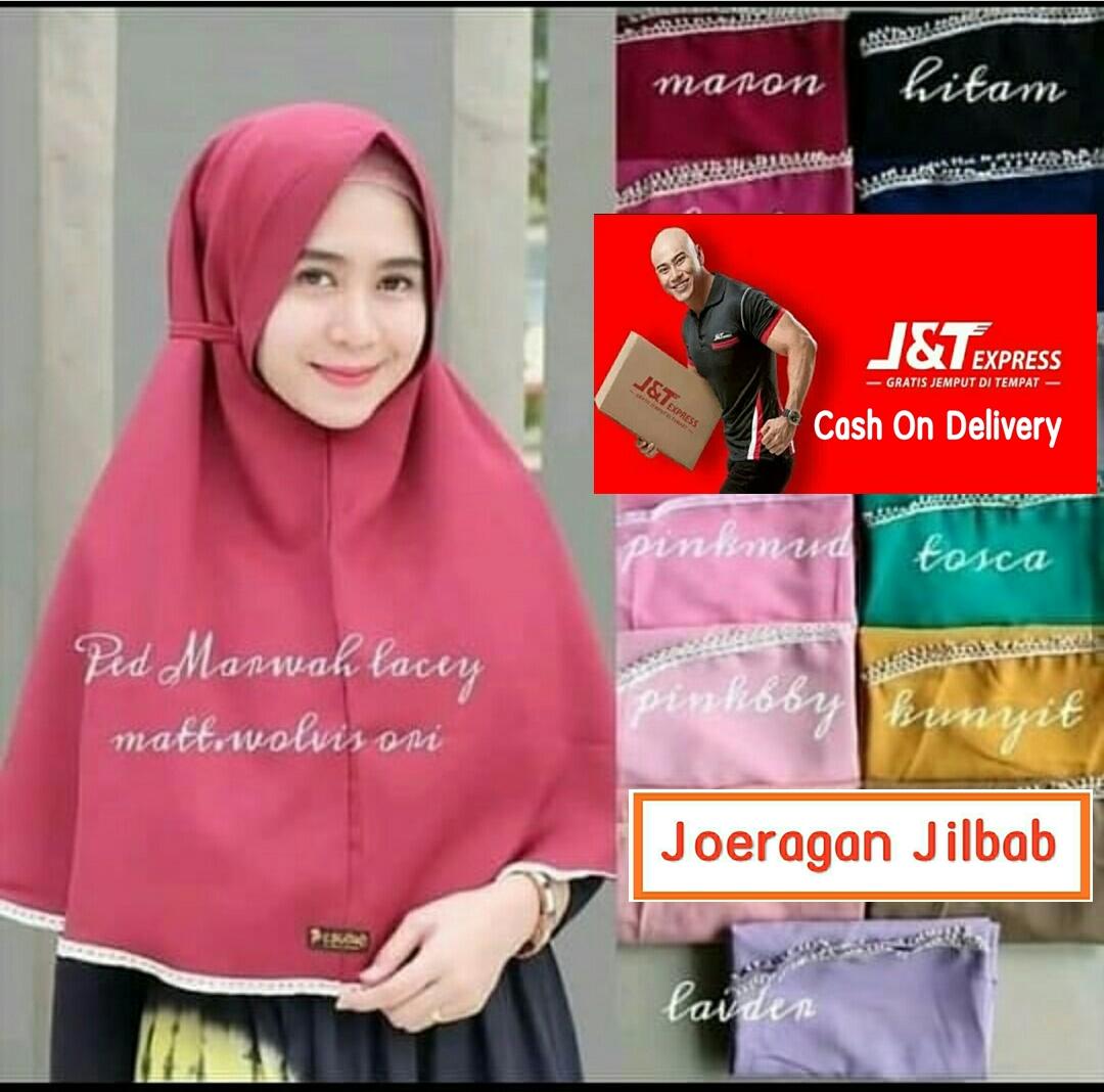 Jilbab Instan Khimar Pet Tali Renda