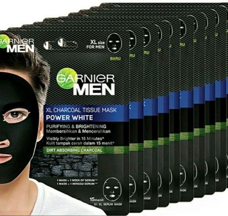 garnier men xl charcoal tissue mask