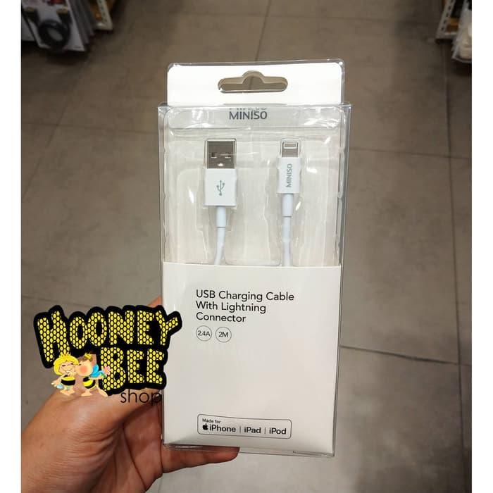 Original Miniso - Kabel charger IPHONE IPAD IPOD 2m kabel usb charging