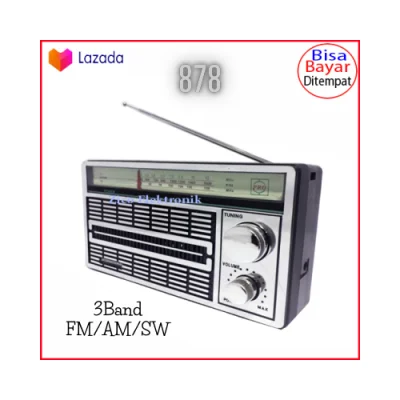 878 Radio Mitsuyama MS 4046 FM/AM/SW Portable Radio AC DC - Radio portable AM FM radio jadul