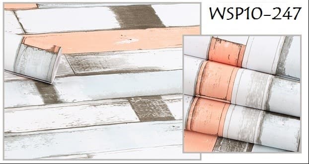 Jual Wallpaper Sticker 45cmX10m Motif Balok Kayu Warna Kombinasi