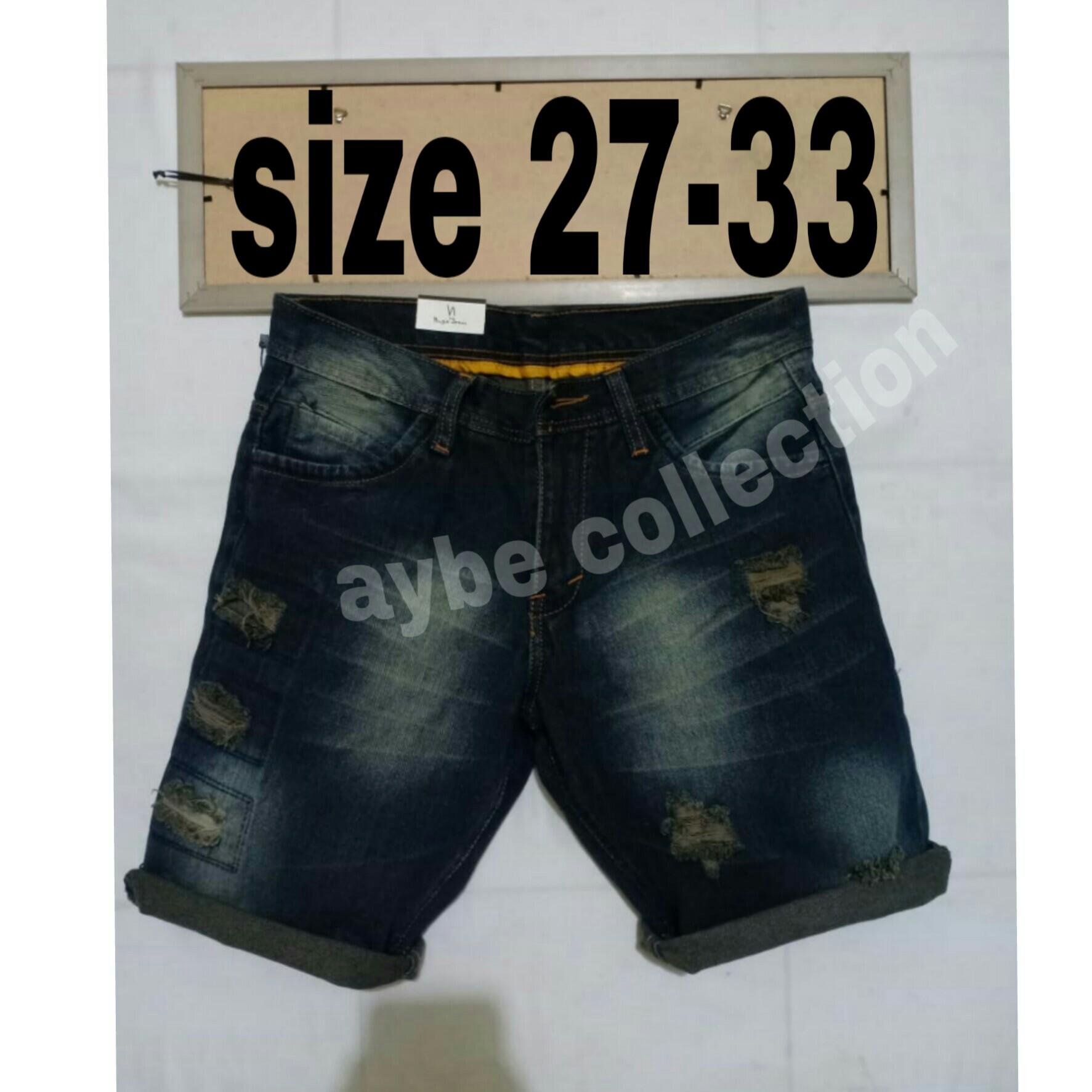 aybe collection celana pendek sobek fashion pria