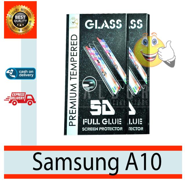 Aldora Tempered Glass Compatible With Samsung A10 5D Full Curved Screen Protector Full Layar Premium HD Quality