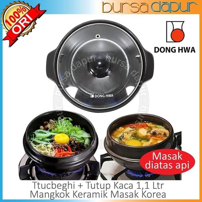 Bayar Ditempat Genji Dapur Peralatan Dapur Dong Hwa Ttucbeghi Tutup Kaca Mangkok Masak Korea 19cm 1 1l Panci Lazada Indonesia