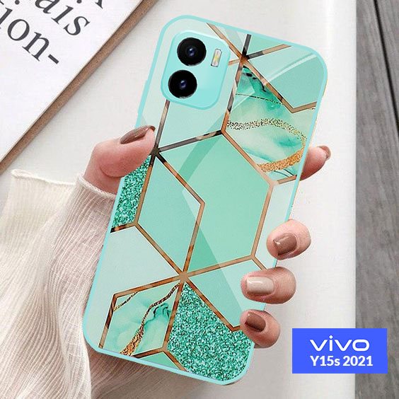 Softcase Kaca Purple Mint Lilac Tosca For Vivo Y15s [PSL31-VIVO