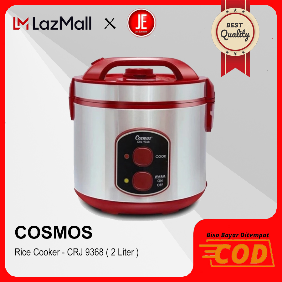 Rice cooker COSMOS CRJ 9368 Stainless steel ukuran 2 LITER Lazada