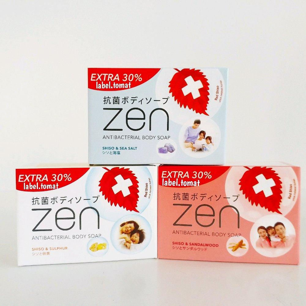 BISA COD - Paket Hemat 3pcs Sabun Batang Zen Antibacterial Body Soap 105 Gr - Original
