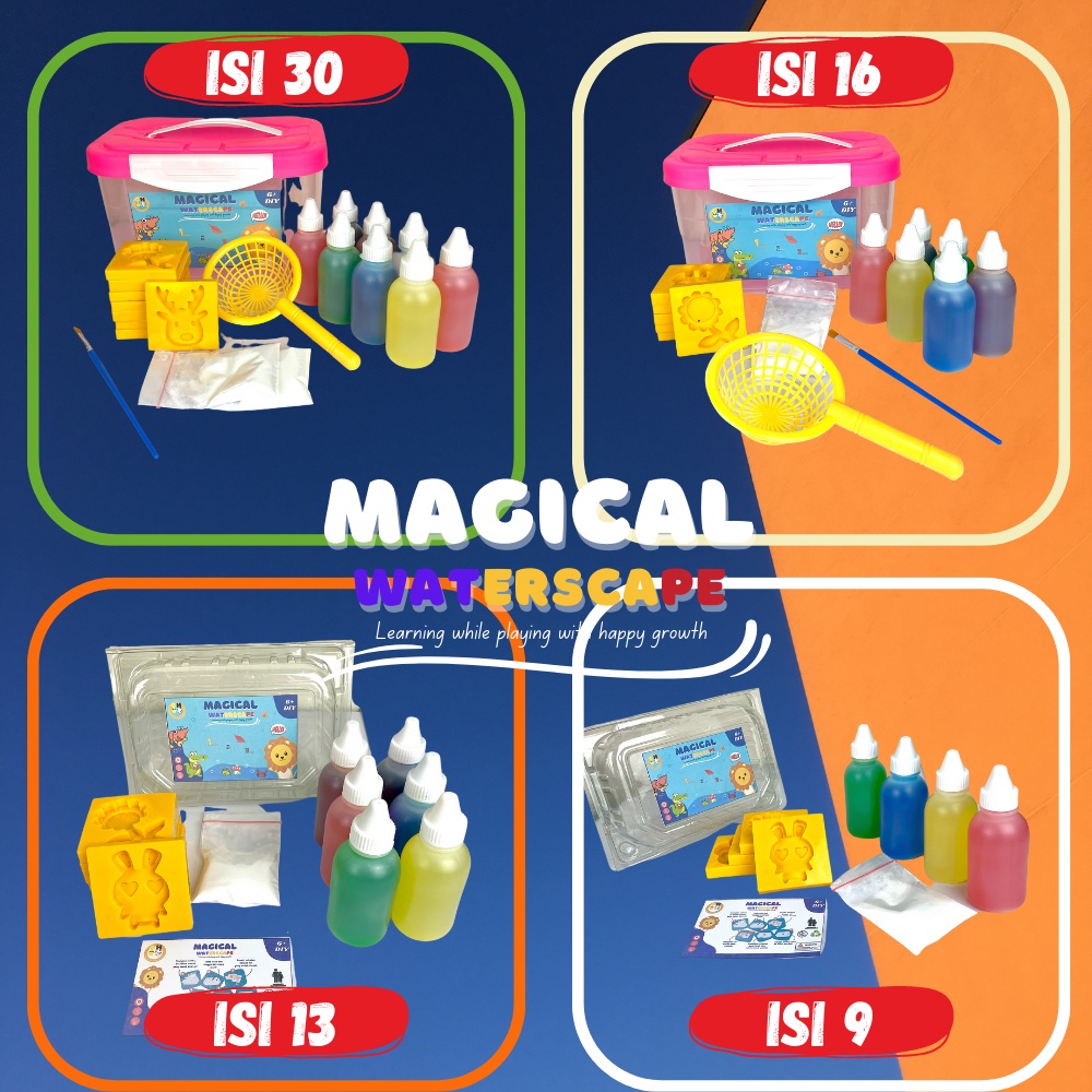 Jual mainan edukasi anak diy magic water spirit cetakan gambar