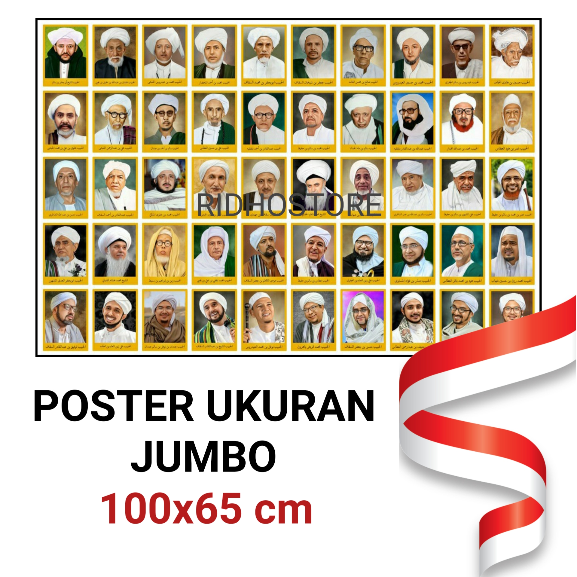 POSTER JUMBO BENNER KUMPULAN HABIB 100X65CM / POSTER ULAMA / POSTER
