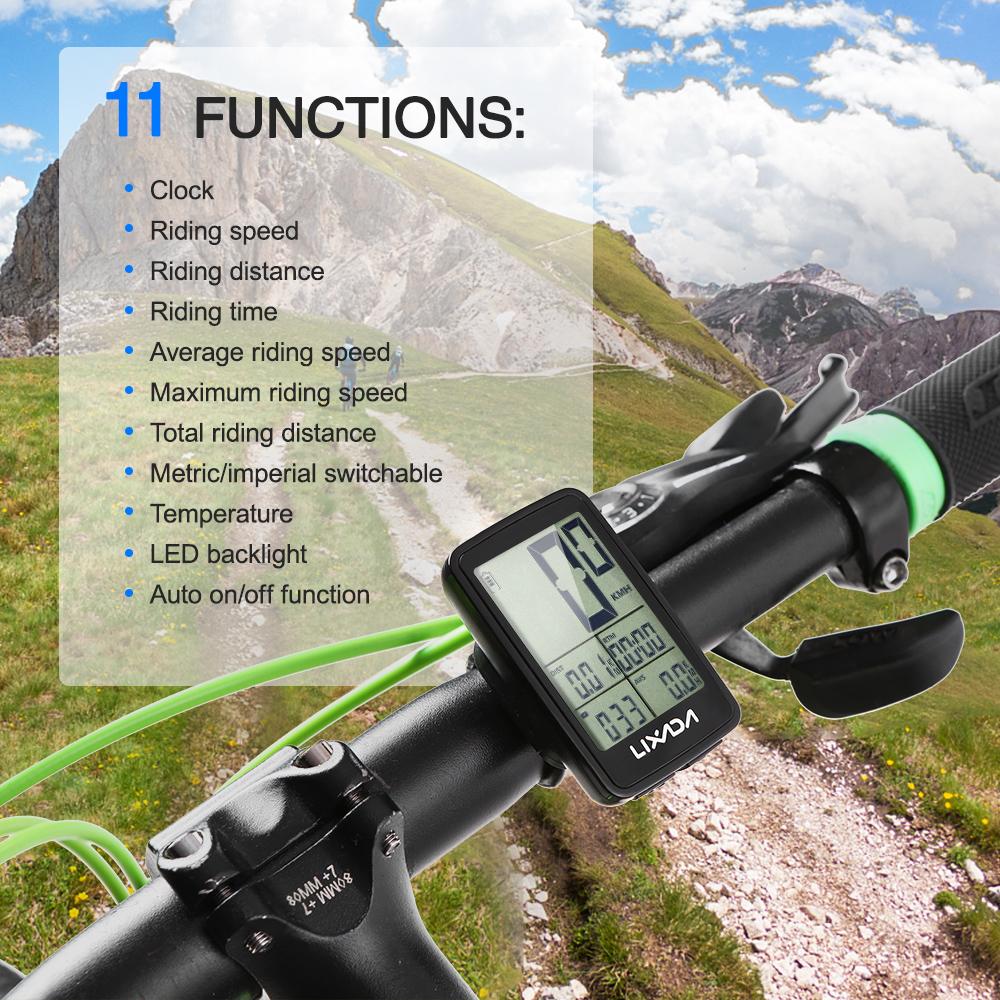 Lixada USB Rechargeable Bike Cycling Computer Tracker Bicycle Speedometer Odometer