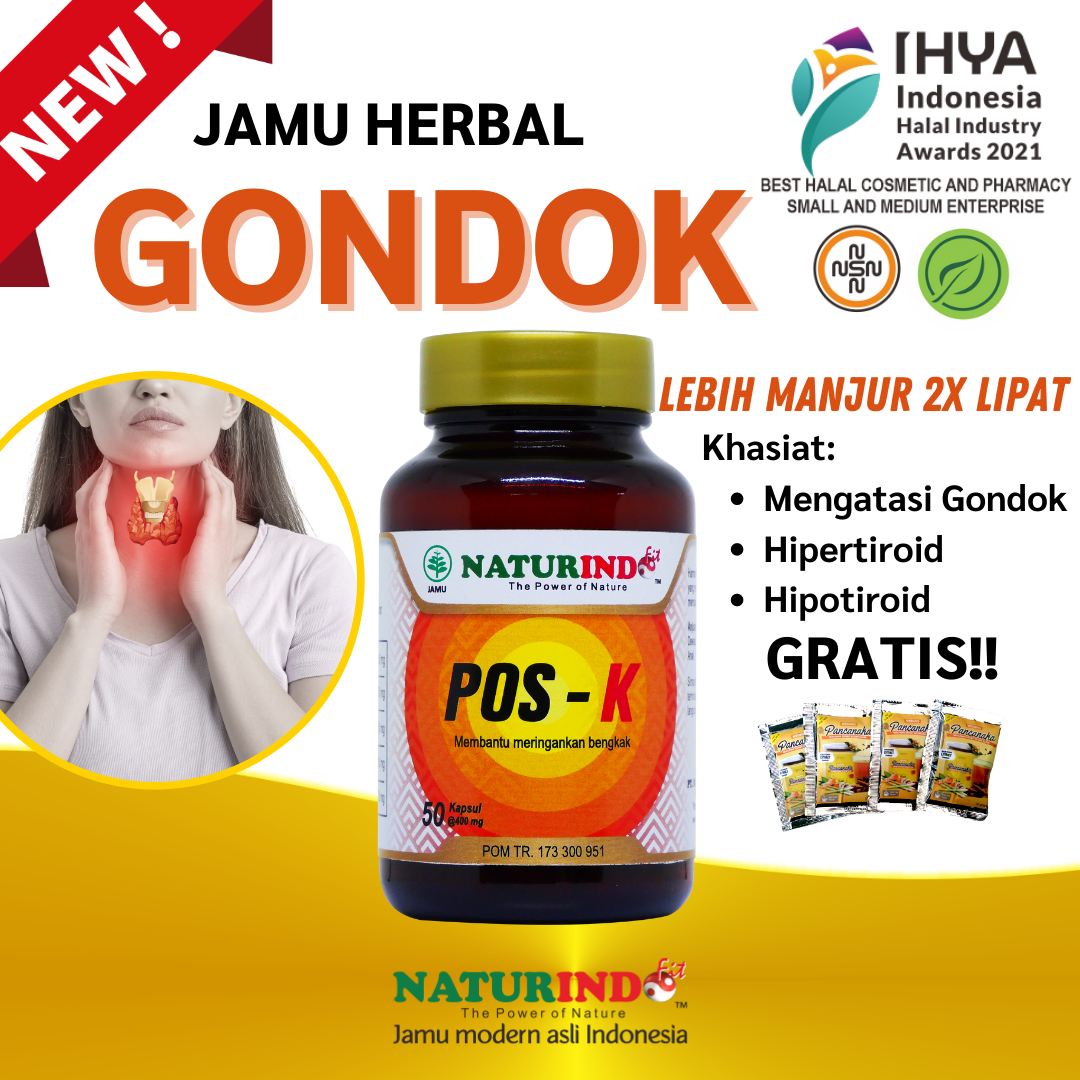 NATURINDO POS K Obat Gondok Tiroid Hipertiroid Benjolan Di Leher ...