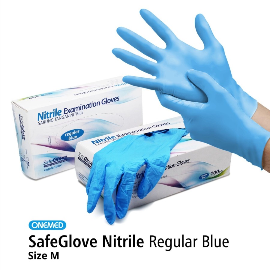 CPD Handscoon Gloves Nitrile Ukuran M Tanpa Tepung Sarung Tangan