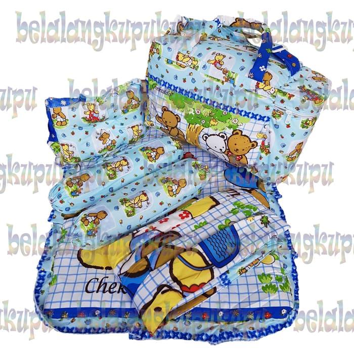 Tas Bantal Guling Gendongan Alas Tidur Perlak Bayi Set 4 In 1 Chekiddo - All Color .