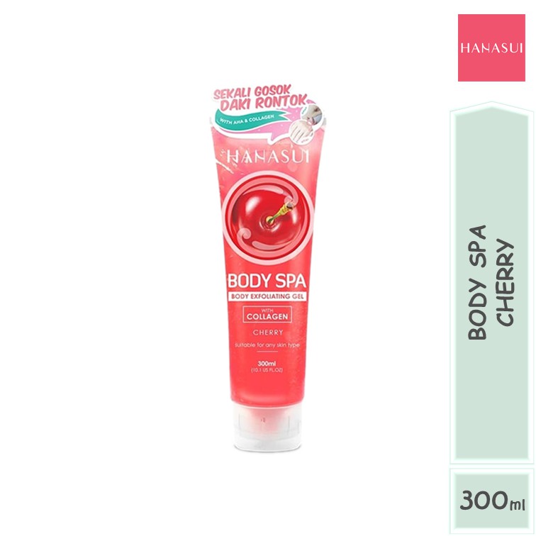 (ORIGINAL) HANASUI BODY SPA BODY EXFOLIATING GEL WITH AHA & COLLAGEN