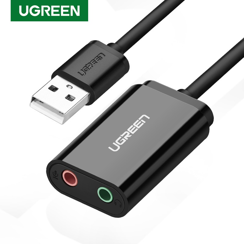 Ugreen Usb External Stereo Sound Card Adapter Usb To 3 5mm Mic Audio Headphone Speaker