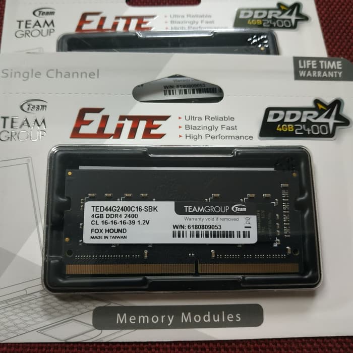 【中古】TEAM DDR4 PC4-19200 DDR4 2400MHz (8GB2枚 計16GB) Team Group Elite 8GB (2x4GB) DDR4 PC4-19200C16 2400MHz Dual