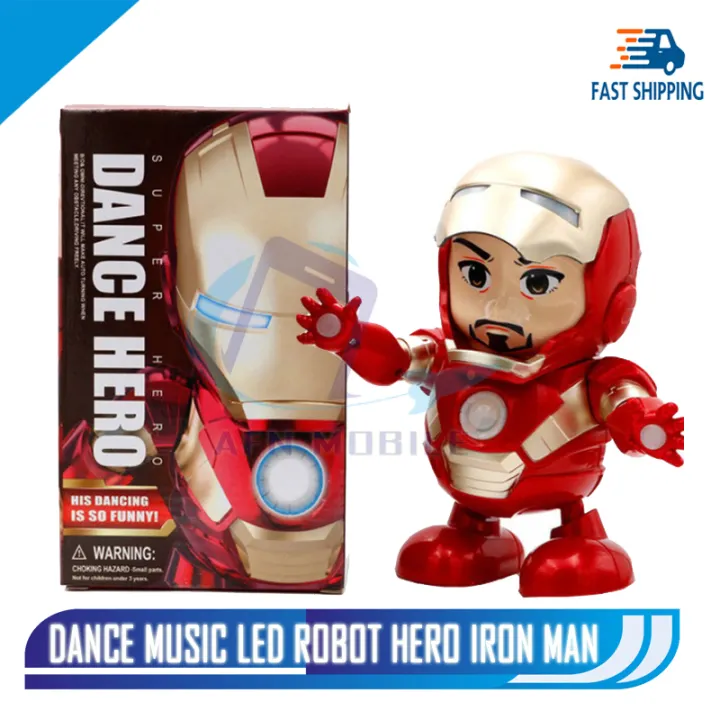 robot iron man menari