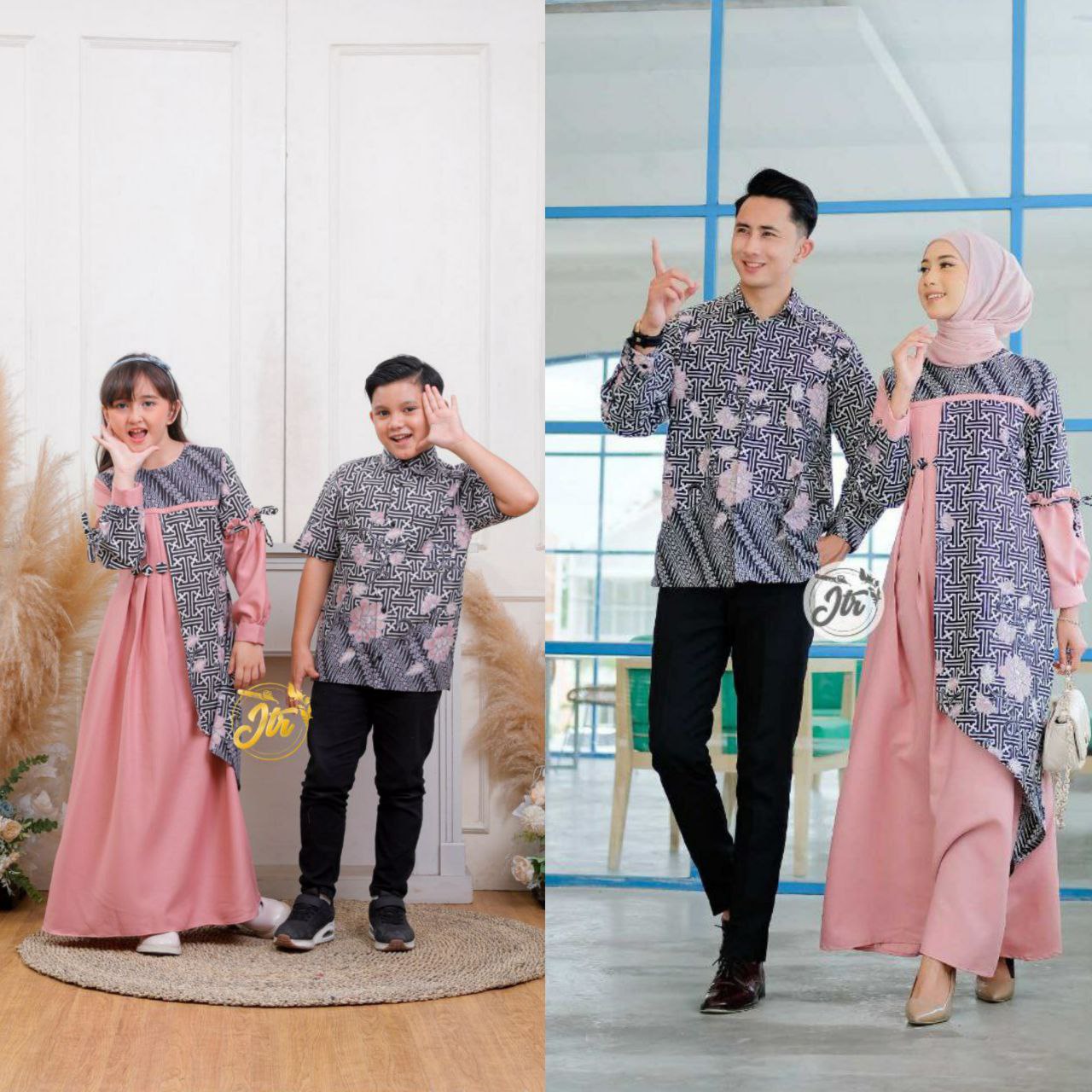 COUPLE BAJU BATIK MUSLIM KELUARGA TERBARU 2023 / BAJU LEBARAN KELUARGA