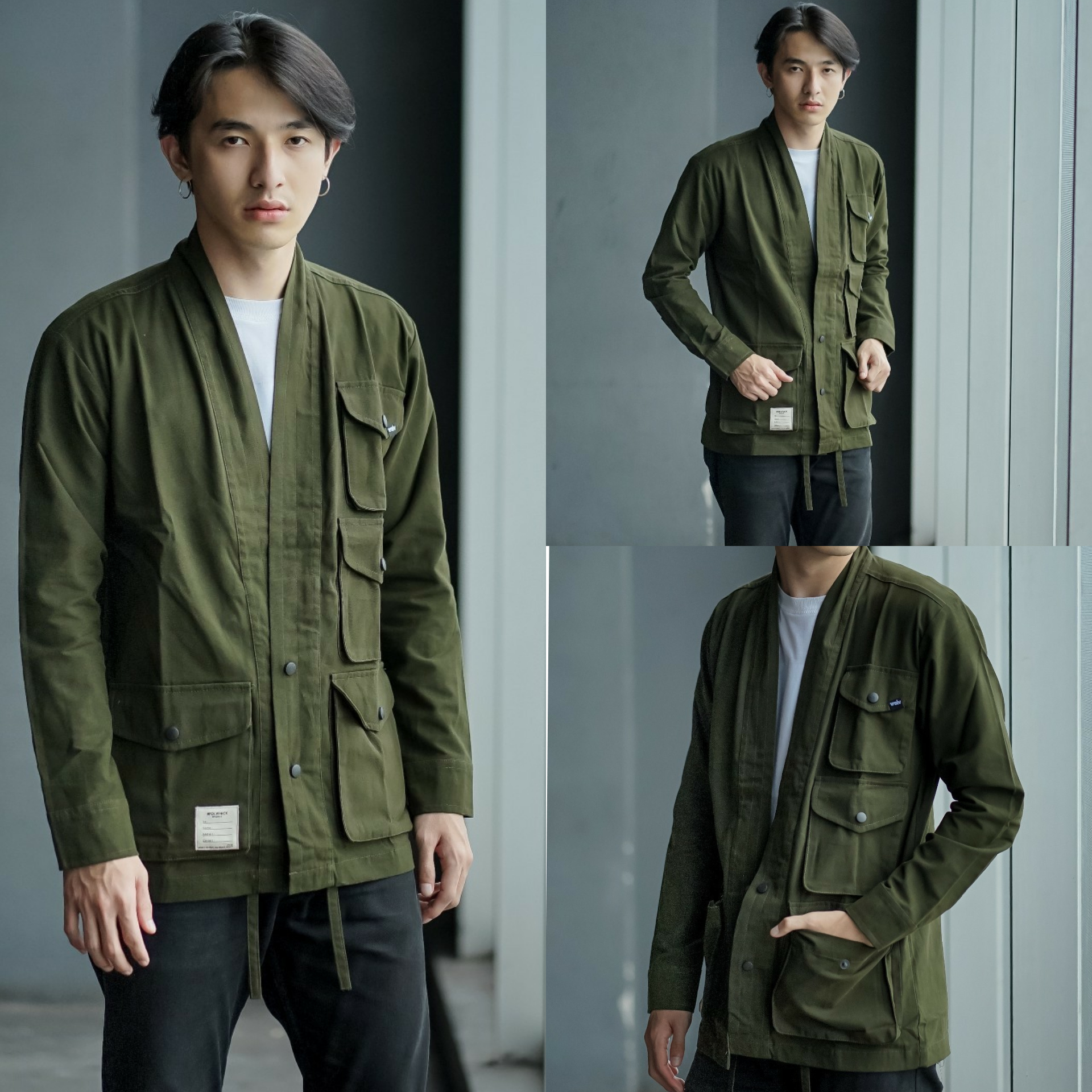 Jaket Semi Parka Model Kimono Japanese Style | Lazada Indonesia