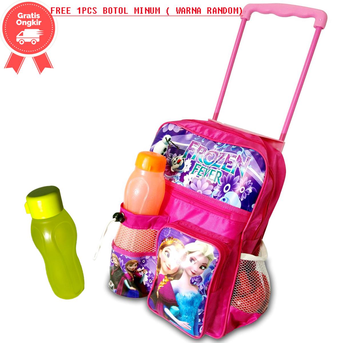TROLI SEKOLAH SD TAS TROLLEY ANAK PEREMPUAN TAS TROLI ANAK SD TAS RODA ANAK TAS RANSEL TROLI ANAK TAS SEKOLAH ANAK + GAMBAR FROZEN