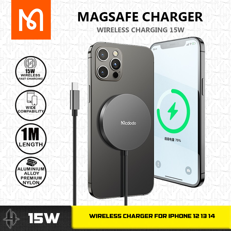 MCDODO CH8721 MagSafe Wireless Charger Charging Iphone 12 13 14 Plus Pro Max Lazada
