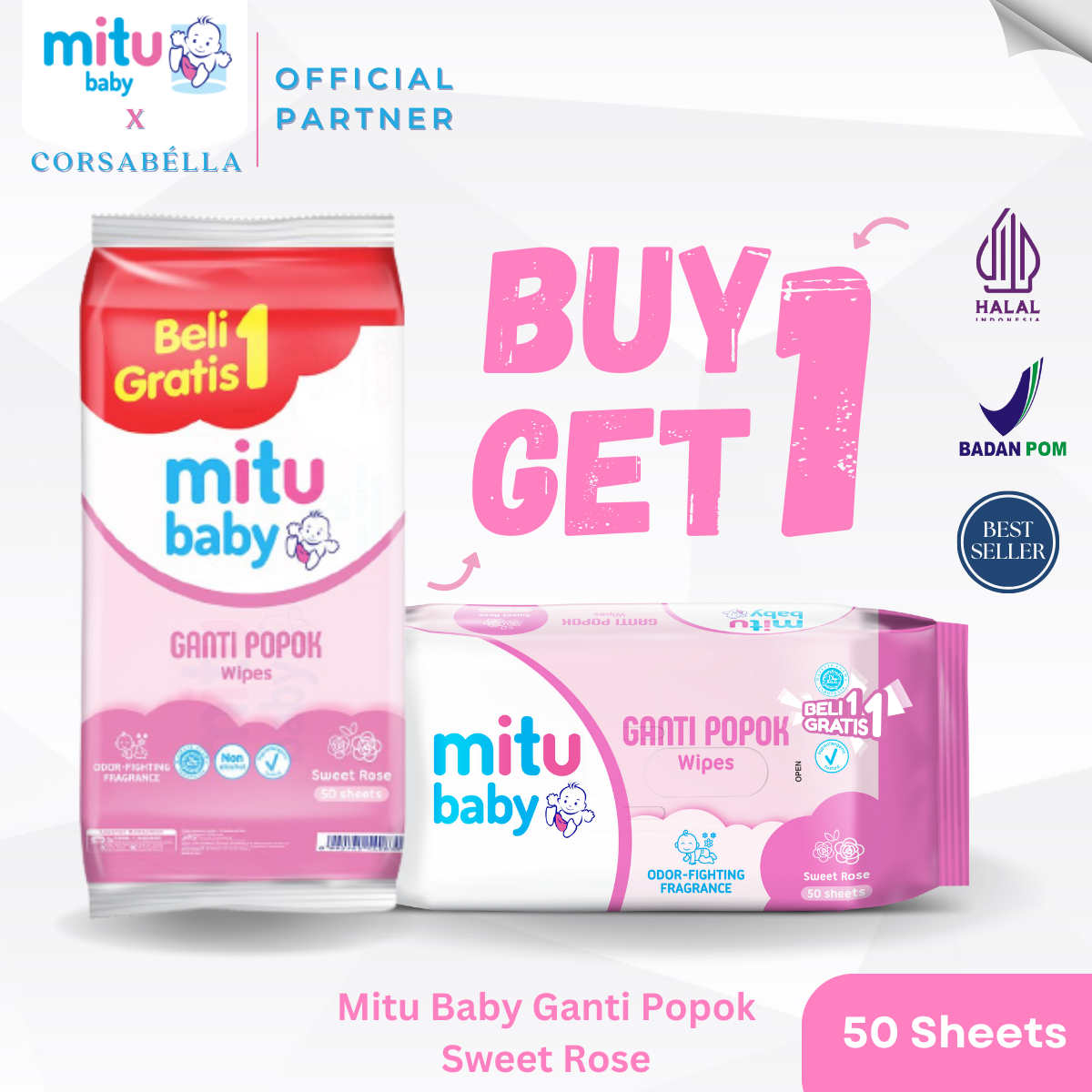 Mitu baby best sale wipes ganti popok