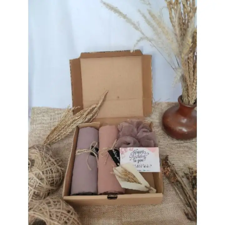 HAMPERS HIJAB GIFT BOX HIJAB (PASMINA 