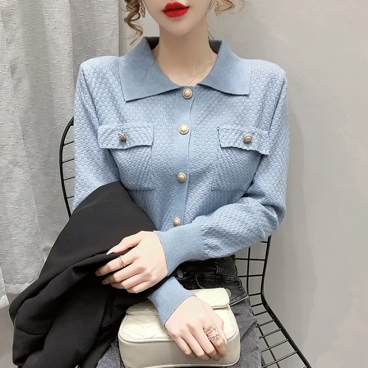 white collar cardigan