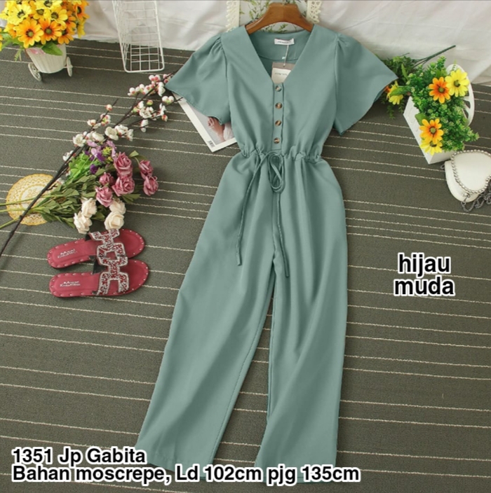 { THABITHA } GL / 1351 jamsuit gabita / baju korean style wanita outfit