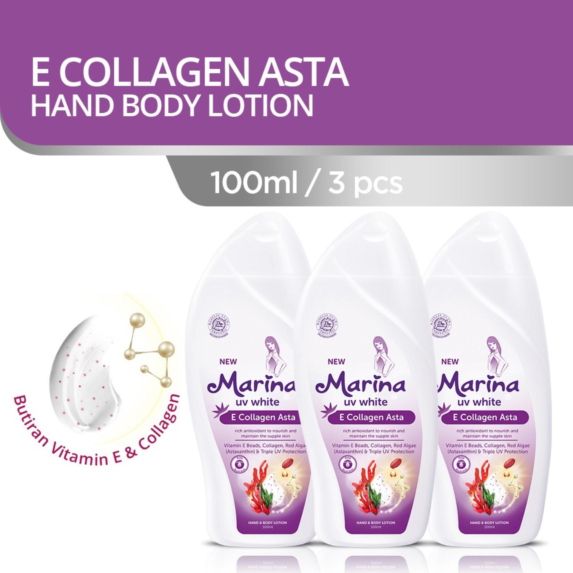 Marina E Collagen Astaxanthin UV White Hand & Body Lotion [100 mL/3 Pcs]