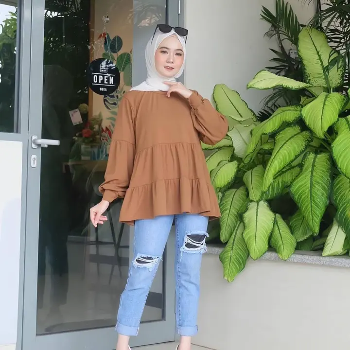 Zia Store Atasan Blouse Wanita Isabella Atasan Wanita Lengan Panjang Kemeja Wanita Lengan Panjang Baju Atasan Wanita Terbaru 2021 Blouse Wanita Terbaru Blouse Wanita Kekinian Lazada Indonesia