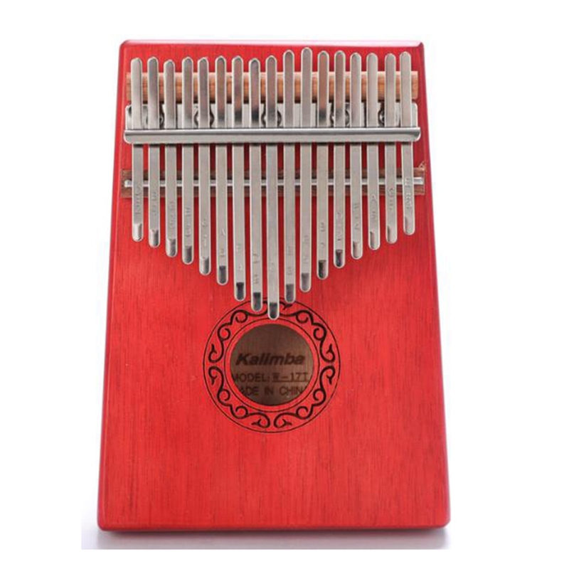 17 Key Kalimba Single Board Mahogany Thumb Piano Mbira Mini Keyboard Instrument for Music Lover Beginners Children