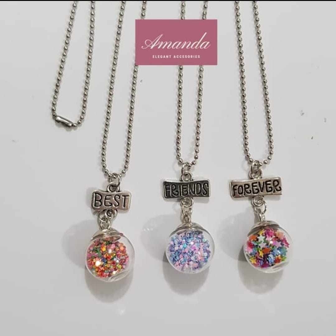 Kalung Best Friend Forever Necklace Set 3 Atau Set 2 50 Cm Bola Lazada Indonesia