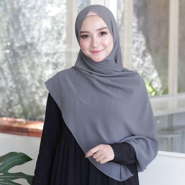 Hijab Pashmina / Kerudung Pasmina / Pashmina Crinkle Shawl coksu bahan cifon ceruti diamond babydoll / tudung nisa sabyan pashmina harga murah warna praktis simple