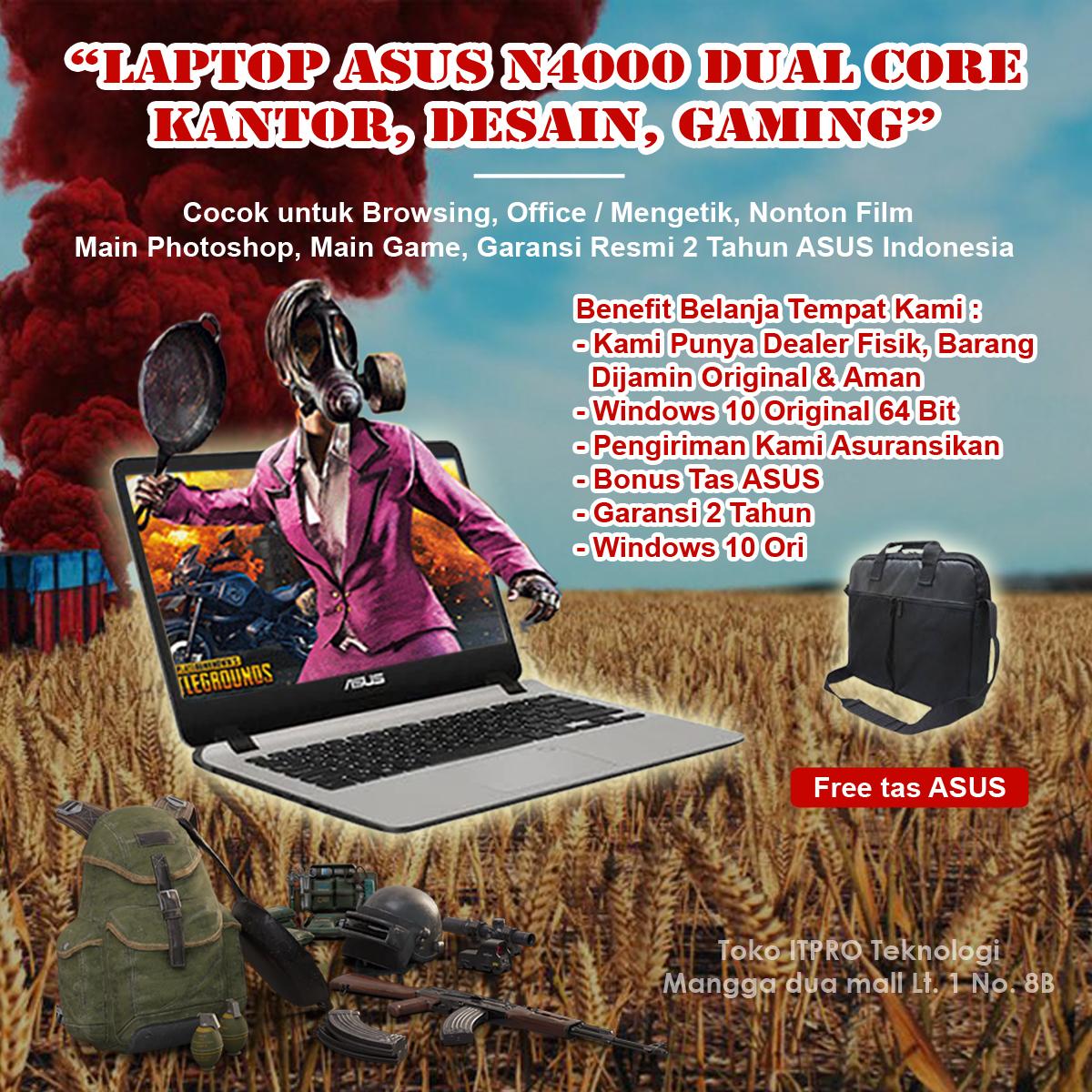 ASUS A407MA-BV001T Grey - Intel N4000,4GB,1TB,14 inch HD,W10