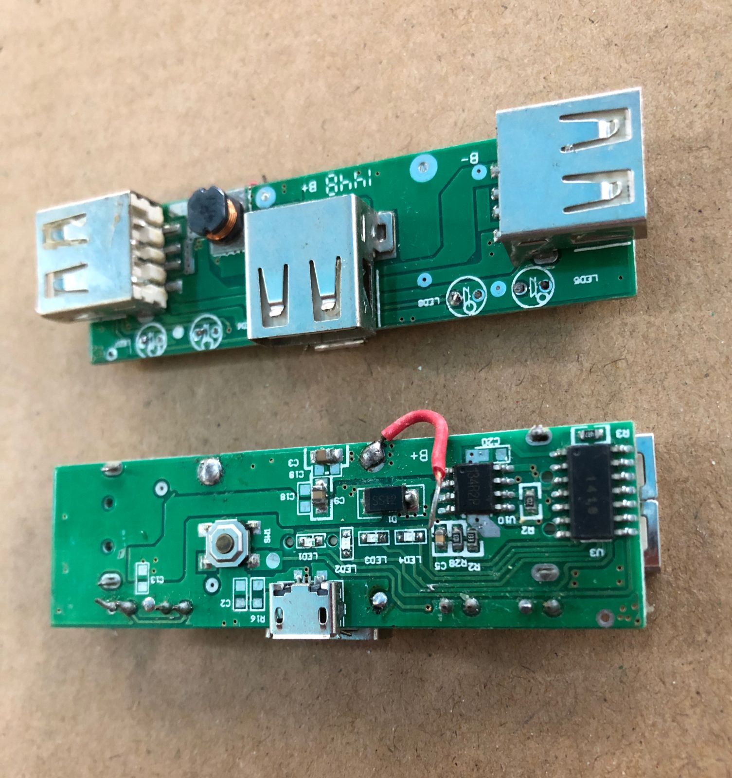 PCB CHARGER MODUL MODULE POWER BANK 3 PORT 3 IN 1 INPUT TYPEC DAN MICRO