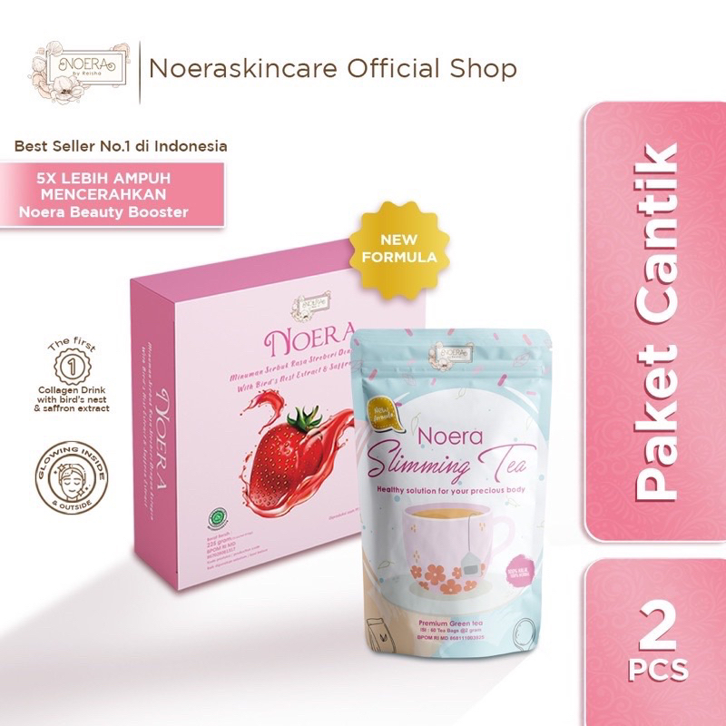 NOERA PAKET BEST SELLER - Noera Collagen Drink Strawberry + Noera Body