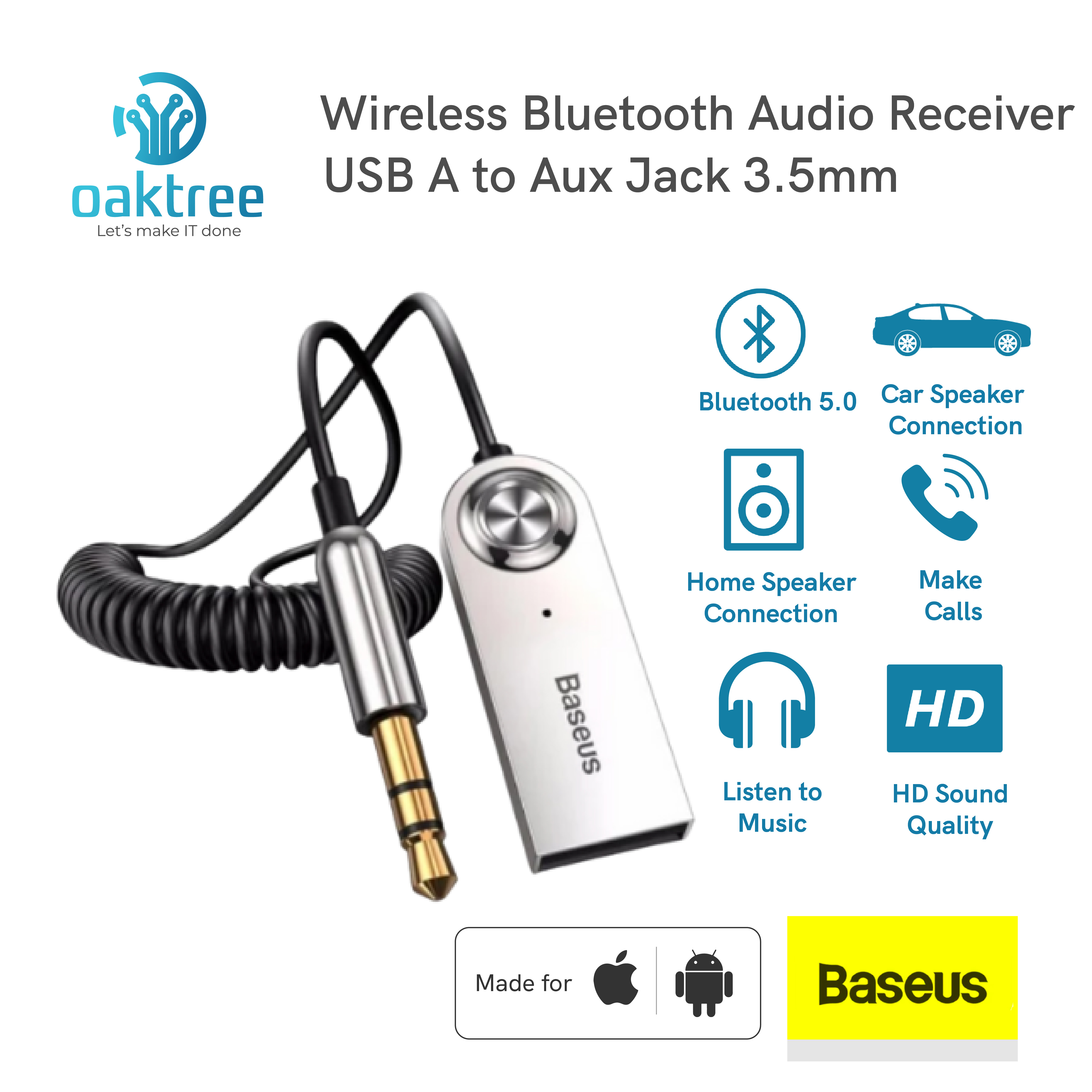 Baseus Bluetooth Receiver Adapter Bluetooth Transmitter Audio Wireless