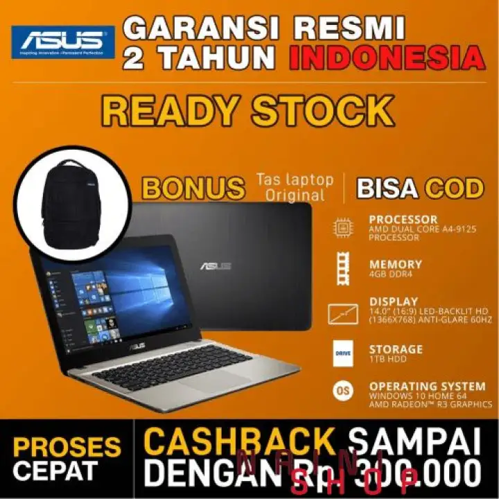 Promo Cuci Gudang Laptop Asus Amd A4 9125 4gb 1tb 14 Hd Uma Windows 10 X441ba Lazada Indonesia Promo Cuci Gudang Laptop Asus Amd A4 9125 4gb 1tb 14 Hd Uma Windows 10 X441ba Lazada Indonesia