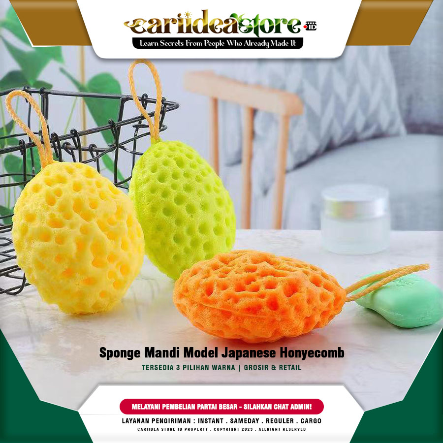 Sponge Mandi Model Japanese Honeycomb | Lazada Indonesia