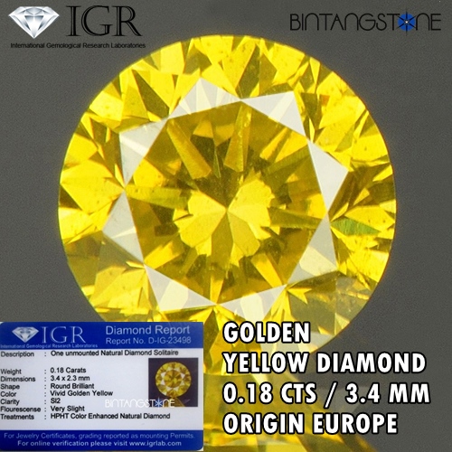 yellow round diamond