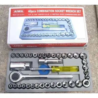 Kunci Sok Shock 40 Pcs Multipurpose Combination Socket Wrench Set - KUNCI SOCK AIWA 40 in 1 - kunci pas awia 40 in 1