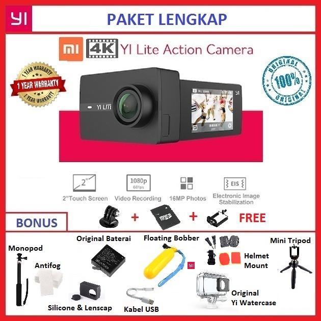 Xiaomi Yi 4K Lite Internasional Version Paket Lengkap