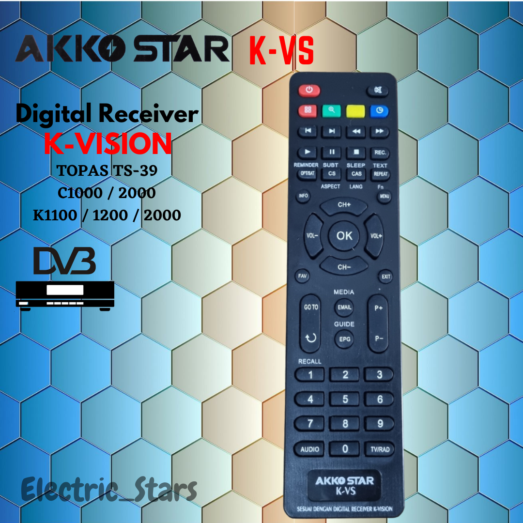 Remot K Vision / Remote Digital Receiver Akko Star KVision Lazada